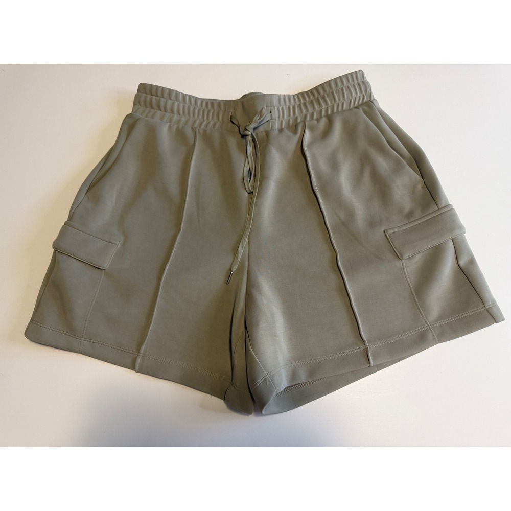 CALIA Sandwash Scuba High-Rise Cargo Shorts Ground Fennel Green Size M NWT